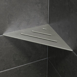 Schlüter®-SHELF-E S1, trojuholníková kúpeľňová polička – ušľachtilá oceľ